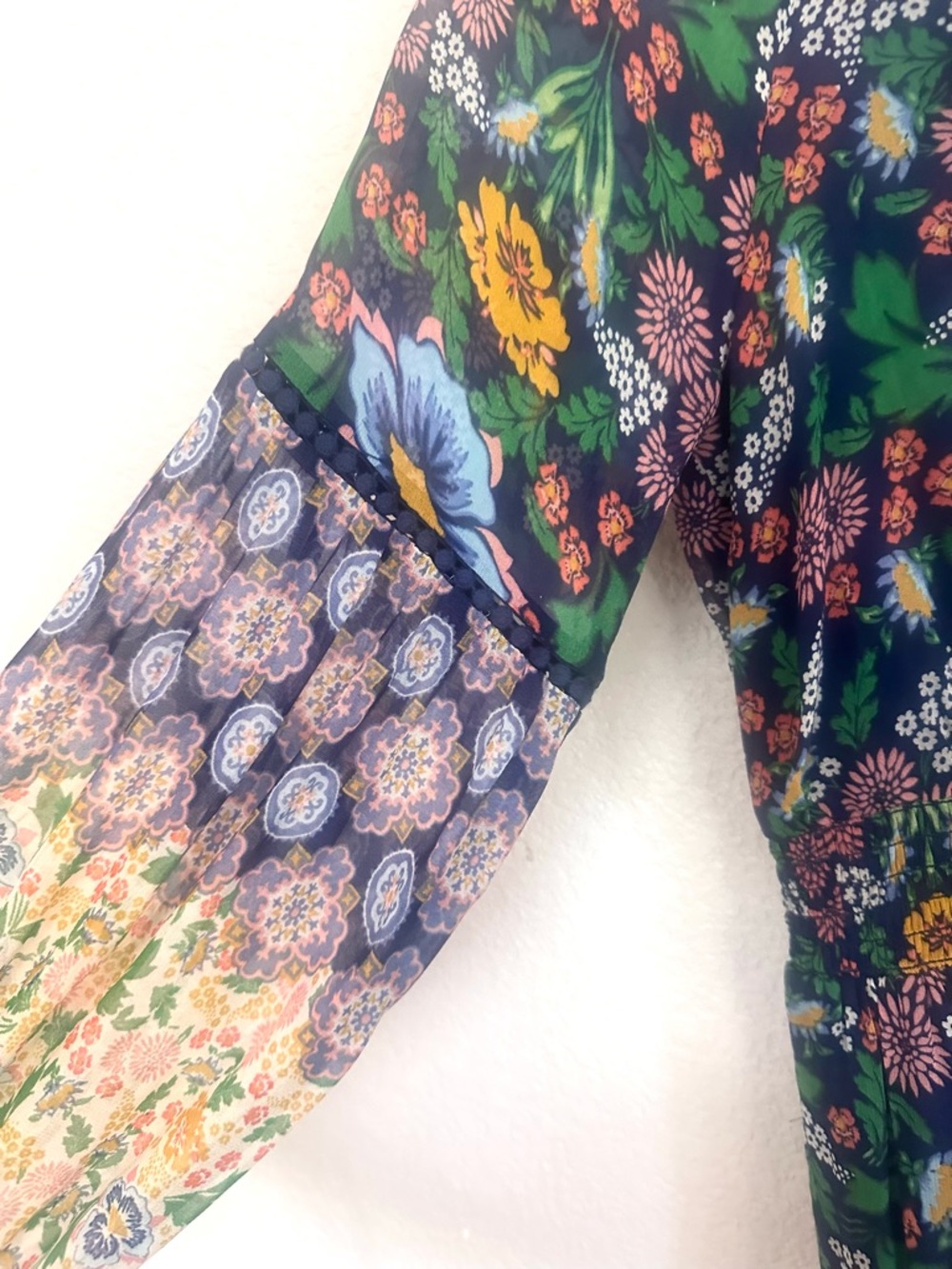 Maeve Anthropologie Ondine Floral Tiered Maxi Dress - Blue Multicolor - Picture 10 of 14